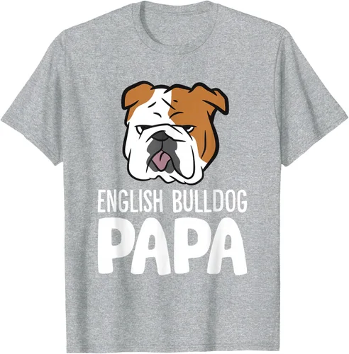 Vista 55 de Camiseta divertida de Bulldog Inglés para papá dueño de perro, Negro