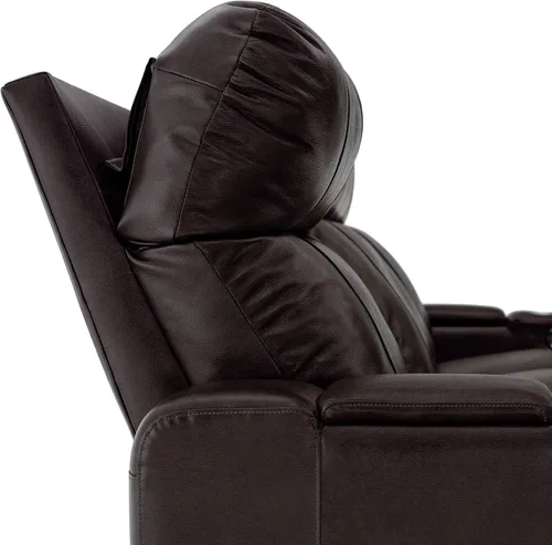 Vista 7 de Seatcraft Octavius - Sofá marrón con asiento de cine en casa con mesa
