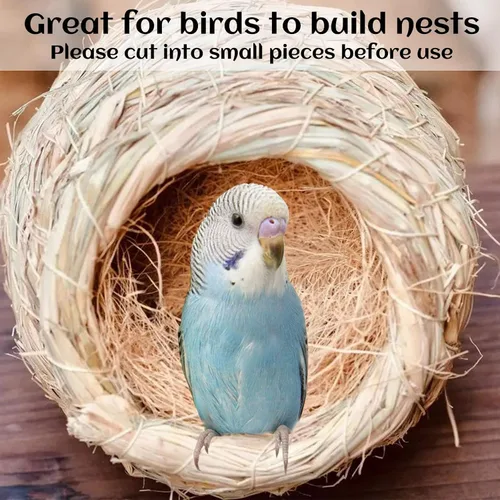 Vista 8 de kathson Materiales de anidación de pájaros, fibra de coco, material de cama cálido y transpirable, seda de lino para pájaros pequeños animales