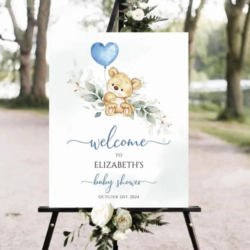 Vista 8 de Personalized Baby Shower Welcome Sign, Red Ladybug Baby Shower Welcome Sign, 12" X 18" (Small), 27" (Medium), 36" (Large), Plastic, Modern, Pole