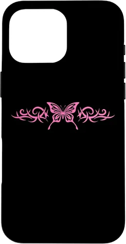 Vista 19 de Pink Butterfly Tattoo Harajuku Grunge Egirl y2k Aesthetic Case for iPhone 17