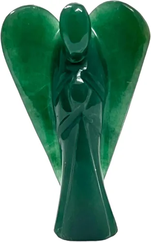 Vista 25 de Anaya Agate Estatua de ángel de amazonita, hermoso ángel de la guarda de 2 pulgadas, ángel de cristal natural, dijes de ángel tallados a mano