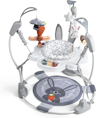 Vista 10 de Centro de Actividad para Bebé, Centro de Actividad con Saltador para Bebé con Música, Juguetes Interactivos, Asiento Giratório de 360°, 3 Alturas