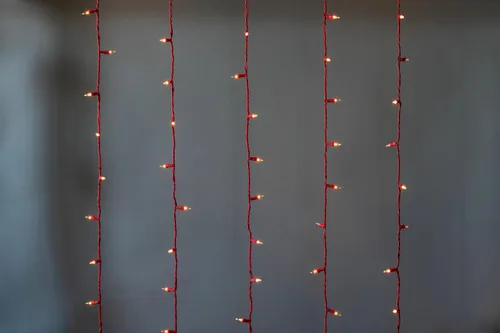 Vista 5 de Brite Star 50 Lt Designer Series Mini luces, transparente, cable rojo Alambre rojo transparente (50 Lt)