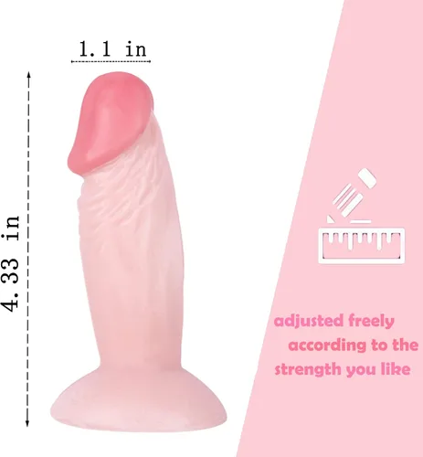 Vista 3 de Consolador pequeño, enchufe anal pequeño y suave de 4.3 pulgadas, consolador anal para principiantes, entrenamiento para adultos, juguete sexual