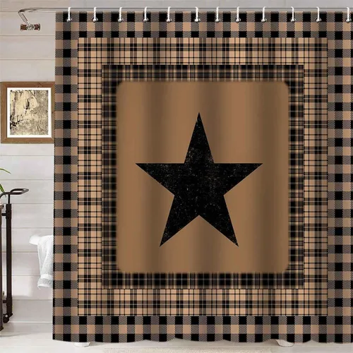 Vista 27 de Namdeva Cortina de ducha con bandera estadounidense, diseño de estrellas y rayas patrióticas, 4 de julio, Día de la Independencia, tablero