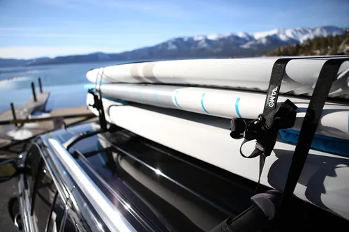 Vista 3 de VAMO SUP Kayak Surf Rack Correas de amarre - Par negro (15 pies)