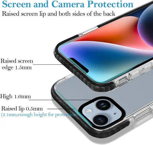 Vista 4 de Funda de teléfono personalizada para iPhone 15 Plus, fotos personalizadas de collage de múltiples imágenes, resistente a los impactos, funda