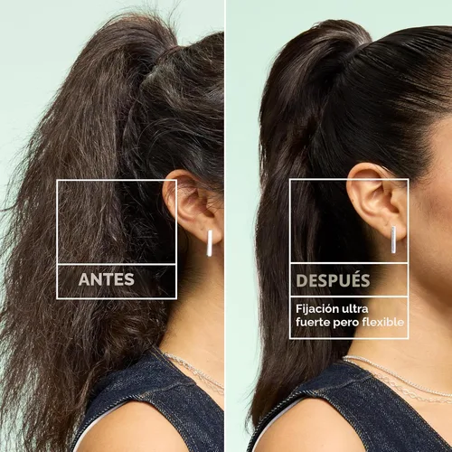 Vista 4 de Fijador de cabello Garnier Fructis Style antihumedad, liso y brillante, de 8.25 onzas