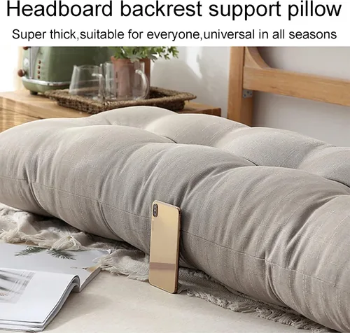 Vista 4 de Respaldo rectangular grande para cabecero, cojines de respaldo para cama, sofá, respaldo de cuña para respaldo, cojines lumbares, almohada