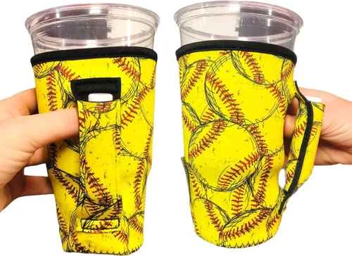Vista 13 de Drink Handlers - Soporte para vaso de 20 a 27 onzas, funda de neopreno para café y té con asa, funda aislada y soporte para bebidas resistente al