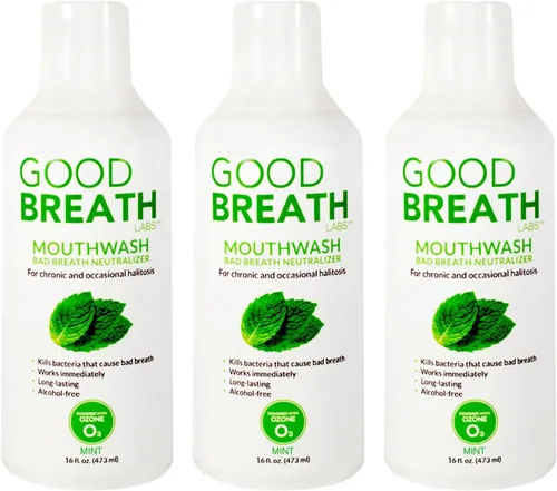 Vista 8 de Goodbreath - Enjuague bucal de menta para halitosis crónica, nueva tecnología de ozono, tratamiento de halitosis y neutralizador del mal aliento