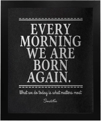 Vista 5 de AMERICAN LUXURY GIFTS Every Morning We Are Born Buddha Cita – Decoración de pared motivacional espiritual para sala de estar, oficina, dormitorio