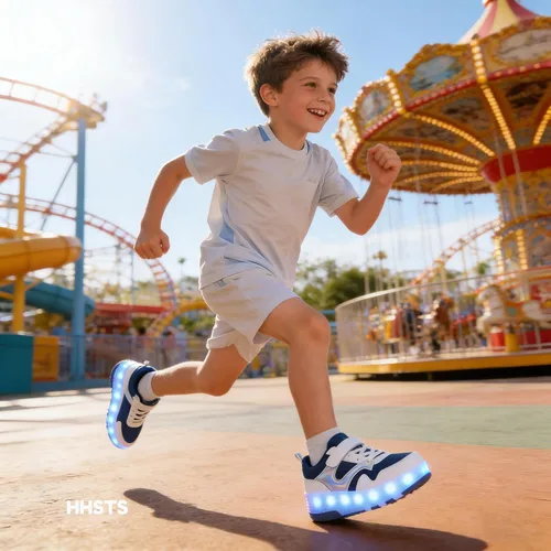 Vista 7 de HHSTS Zapatos para niños – Nuevos mejorados con ruedas zapatos de luz LED de colores patines rodantes brillantes zapatos de patinar regalos simples