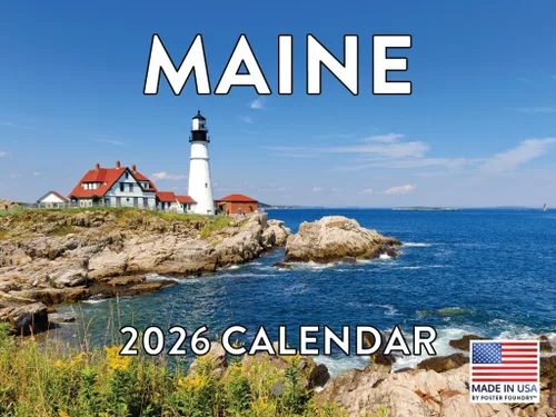 Vista 56 de Calendario de Alabama 2026 para pared, 12 meses, mensual, recuerdos escénicos de AL Hecho en Estados Unidos