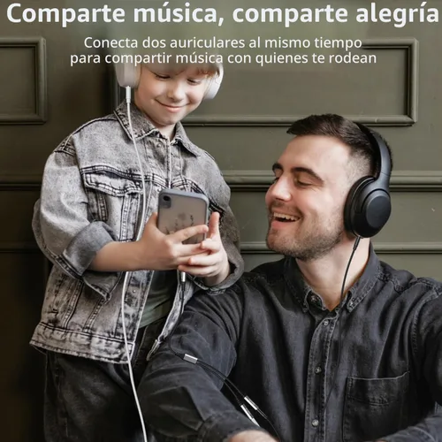 Vista 3 de QianLink Divisor de auriculares, macho de 0.138 in a 2 puertos hembra, cable de extensión de 1 pie/1.0 ft para PS4, PS5, Xbox, Switch, auriculares