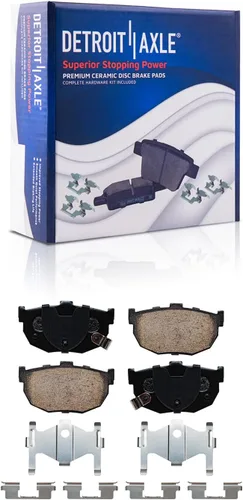 Vista 128 de Detroit Axle - Pastillas de Freno Delantero Izquierdo Reemplazo de Pinza de Disco para Dodge Ram 1500 Dakota Mitsubishi Raider - Juego de 3 piezas