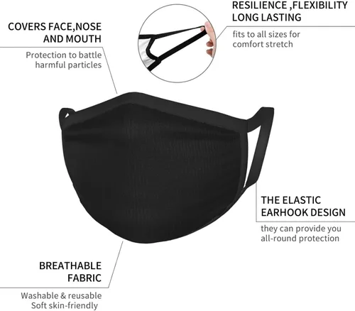 Vista 3 de UKQMK Paquete de 3 mascarillas faciales reutilizables de moda para niños, pasamontañas lavables