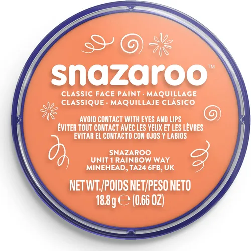 Vista 9 de Snazaroo - Pintura clásica para rostro y cuerpo, frasco de 0.66 oz (18.8 g), color albaricoque
