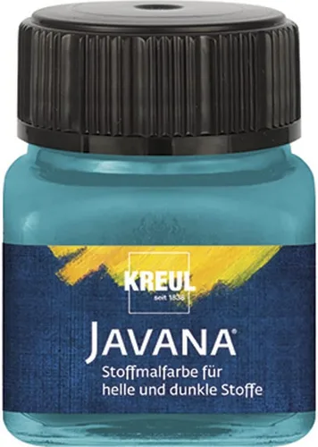 Vista 4 de Kreul Javana Paint - Pintura para telas claras y oscuras, 0.7 fl oz, color marrón beige de cristal, color brillante a base de agua, estarcido