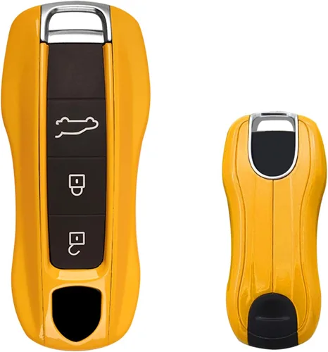 Vista 25 de x xotic tech Funda Protectora de Carcasa de Llavero Inteligente Estilo Fibra de Carbono Compatible con Porsche Boxster Cayenne Panamera Cayman Macan