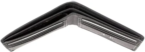 Vista 3 de Cartera de cuero con bloqueo RFID para hombre, Oso negro, Cartera Rfid
