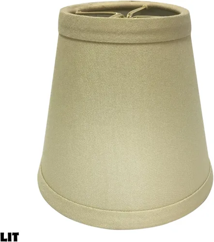 Vista 3 de Royal Designs, Inc. Lámpara de araña de tapa dura Empire Basic Shade CS-984-5AGL, oro antiguo, 3 x 5 x 4,5