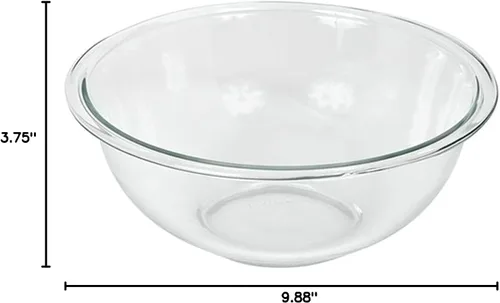 Vista 3 de Pyrex 325 - Cuenco de vidrio para mezclar de 2.5 QT - Hecho en Estados Unidos