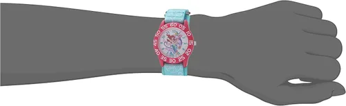Vista 5 de Disney Princess Time Teacher - Reloj analógico de cuarzo y nailon para niños Azul Patchwork