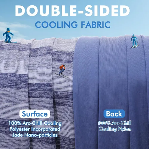 Vista 21 de Marchpower - Manta de enfriamiento para niños que duermen con calor, manta de lana fresca Arc-Chill con diseño de doble cara, fibra de enfriamiento