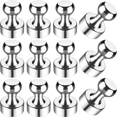 Vista 10 de 12 Piezas Imanes Negros para Refrigerador, Imanes para Refrigerador, Imanes para Pizarra Blanca, Imanes para Refrigerador para Adultos, Imanes