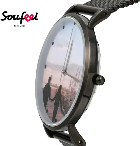 Vista 5 de Soufeel - Reloj de fotos personalizado para mujeres y hombres personalizados grabados relojes de pulsera personalizados de acero inoxidable regalo