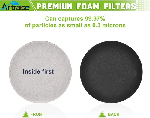 Vista 3 de Filtros de vacío Artriase E0202 para Eureka NEU180 NEU180C NEU181 NEU182A NEU182B NEU12CT NEU186 NEU188 NEU188A NEU190 NEU192A NEU202 NEU280