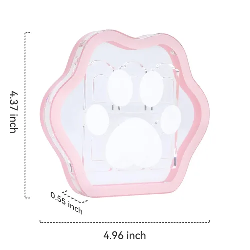 Vista 4 de U Core Cute Cat Paw Game Card Case Compatible with Nintendo Switch- Transparent Hard Shell Game Card Holder for Switch Card Storage with 6 Game Card