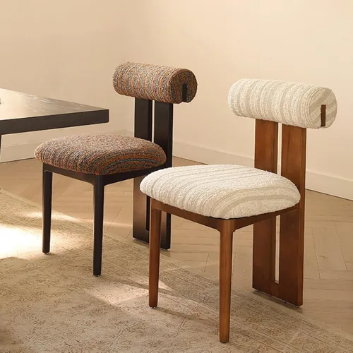 Vista 2 de Juego de sillas de comedor de madera, sillas de comedor tapizadas, silla de cocina con patas de silla de madera maciza, para restaurantes, salas