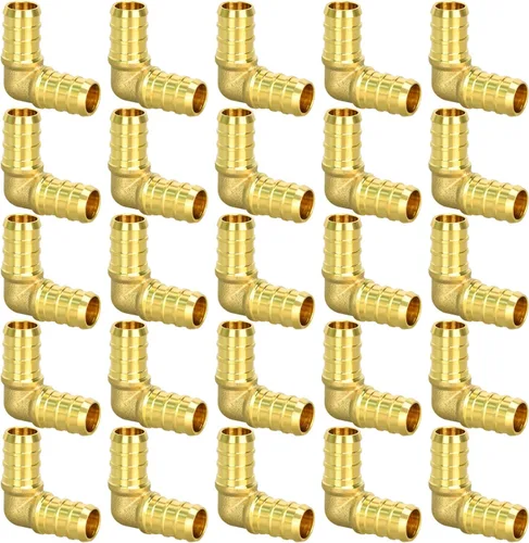 Vista 11 de Paquete de 10 accesorios de codo PEX de 1/2 pulgada, accesorios de latón para tubería PEX