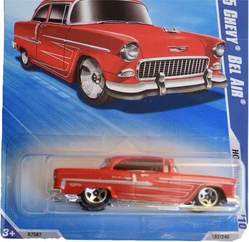 Vista 2 de Hot Wheels 2010 Subasta caliente 4/10 [rojo] '55 Chevy Bel Air 162/240