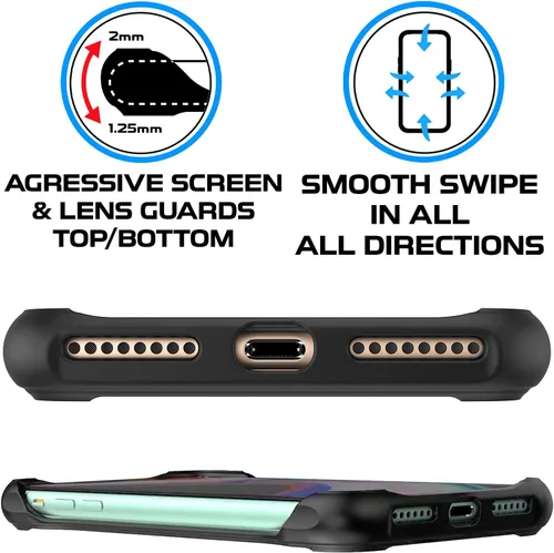 Vista 4 de REBEL Funda para iPhone 8 Plus, serie 7 Plus, lados expuestos Gen-1 para mayor comodidad, protección y a prueba de golpes, ajuste delgado, sin