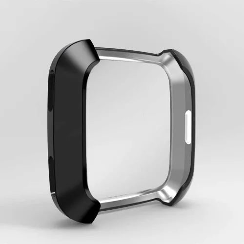 Vista 3 de Paquete de 3 protectores de pantalla compatibles con la funda Fitbit Versa, ultrafina, delgada, suave, de poliuretano termoplástico, color Versa