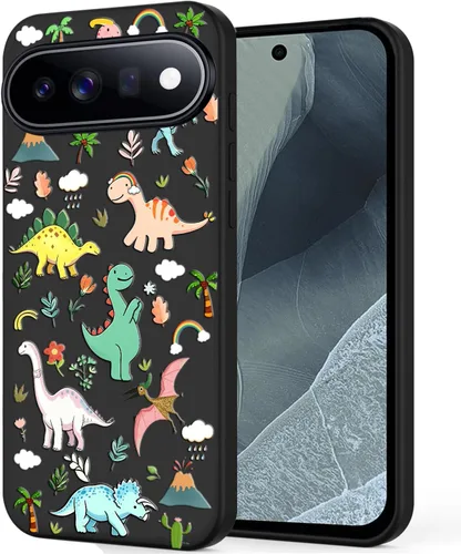 Vista 34 de Unov Funda para Pixel 11 Pro XL, color negro, Dinosaur Land
