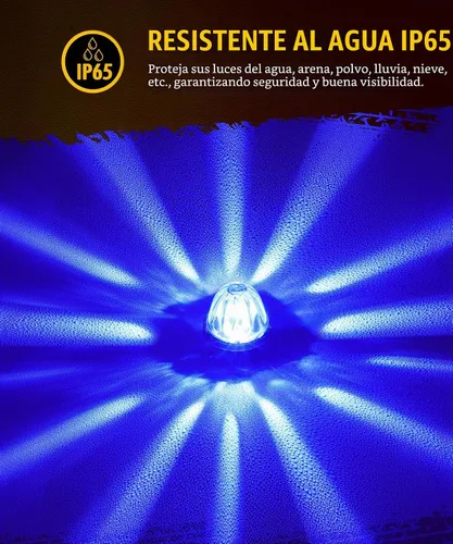 Vista 6 de Partsam 2 Piezas Luces de Cristal de Sandía [Patentadas] Lente Transparente LED Azul Luces Marcadoras Laterales de Separación con Bisel de Repuesto