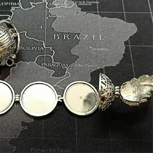 Vista 4 de Colgante de fotos expansible de ángel de plata, 4 regalos, collar, medallón de bola, collares conmemorativos y colgantes en forma de corazón