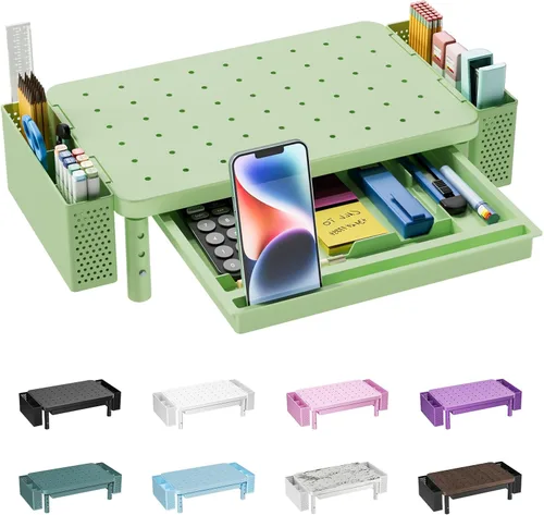 Vista 33 de WALI Soporte para monitor de computadora para escritorio, elevador Negro