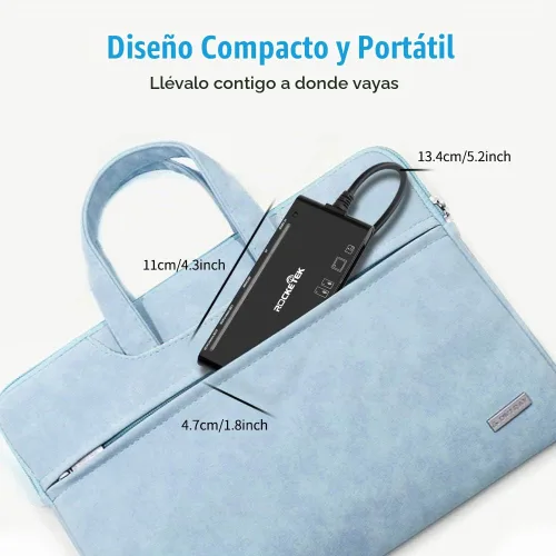 Vista 3 de Lector multitarjeta USB3.0, SD/TF/CF/Micro SD/XD/MS 7 en 1 rápido lector de tarjetas de memoria de 5 Gbps, escritor/concentrador para SD SDXC SDHC