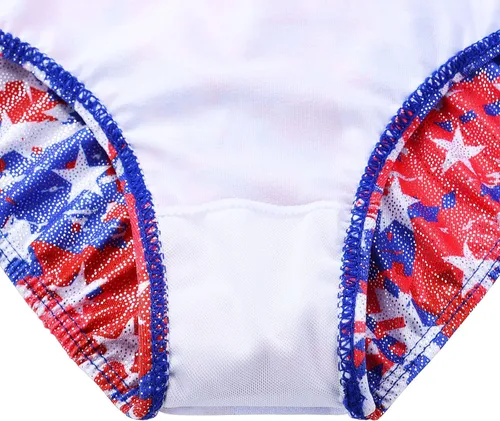 Vista 5 de TFJH E Leotardos de gimnasia para niñas, ropa de ballet para práctica, espalda cruzada, de una pieza, 3-12 años