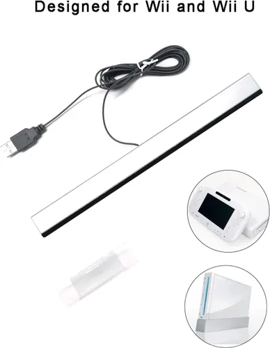 Vista 3 de joleully Tuboopy Dolphin Bar USB Wii Sensor Bar, PC Wii Infrared Ray Motion Sensor Bar for Nintendo WiiWii U Console Compatible with PC