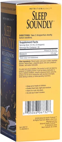 Vista 2 de Sleep Soundly Melatonina, 2 Fl Oz
