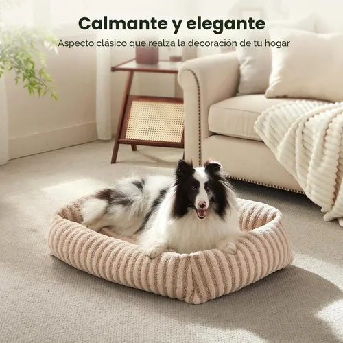 Vista 6 de MIXJOY Cama para Perros de Tamaño Mediano y Pequeño, Cama Lavable para Perros Medianos con Funda Extraíble, Cama Rectangular para Perros de Felpa