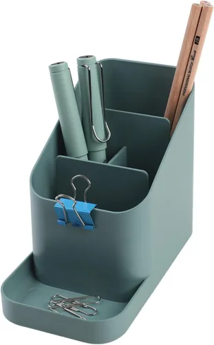 Vista 11 de BLUE GINKGO Bandeja de escritorio – Organizador fabricado en Corea para notas, bolígrafos, lápices y accesorios (doble cara, beige)