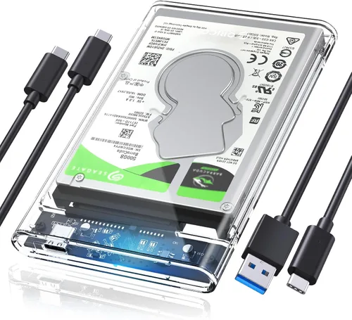Vista 9 de ORICO Caja de disco duro externa de 2.5 pulgadas, SATA a USB C 3.1 de 6Gbps, para HDD/SSD de 7/9.5mm, soporte UASP hasta 6TB -2139C3-CR